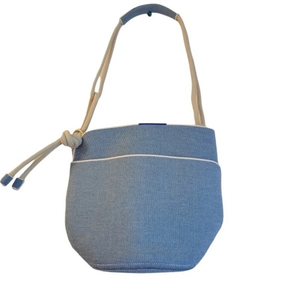 Rothy's The Pail Drawstring Bag in Indigo Cloud - Picture 2 of 10
